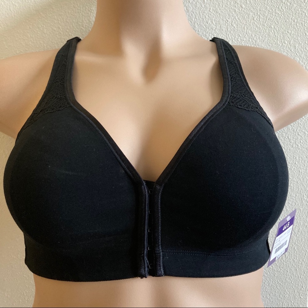 CATHERINES Front-Close No-Wire Cotton Comfort Bra - Picture 4 of 4